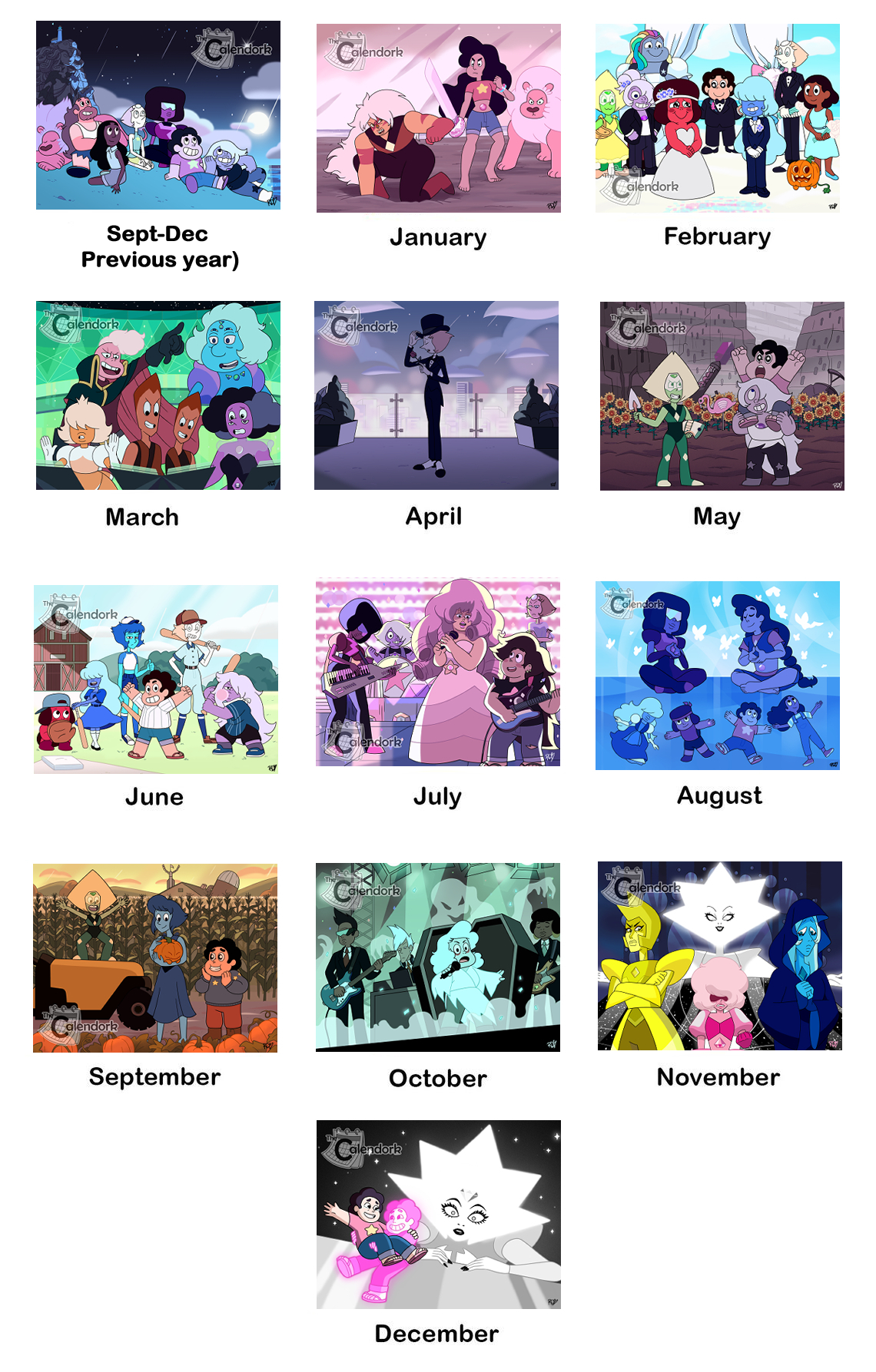 Steven Universe Wall Calendar The Calendork