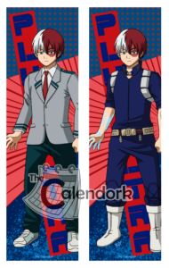 Front and Back of My Hero Academia Bookmark featuring Shoto Todoroki