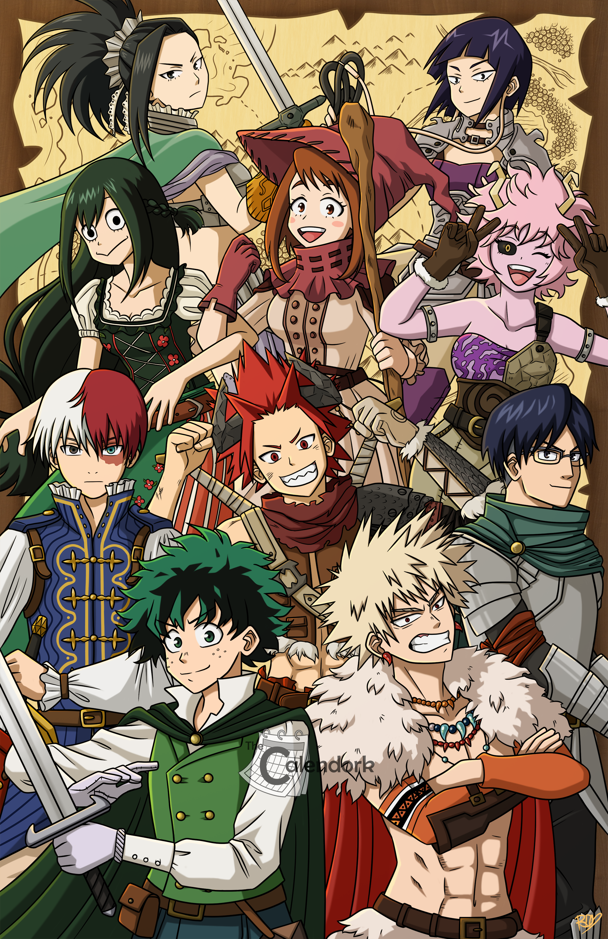 My Hero Academia Fantasy AU Print – The Calendork