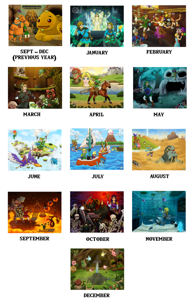 Legend of Zelda Wall Calendar The Calendork