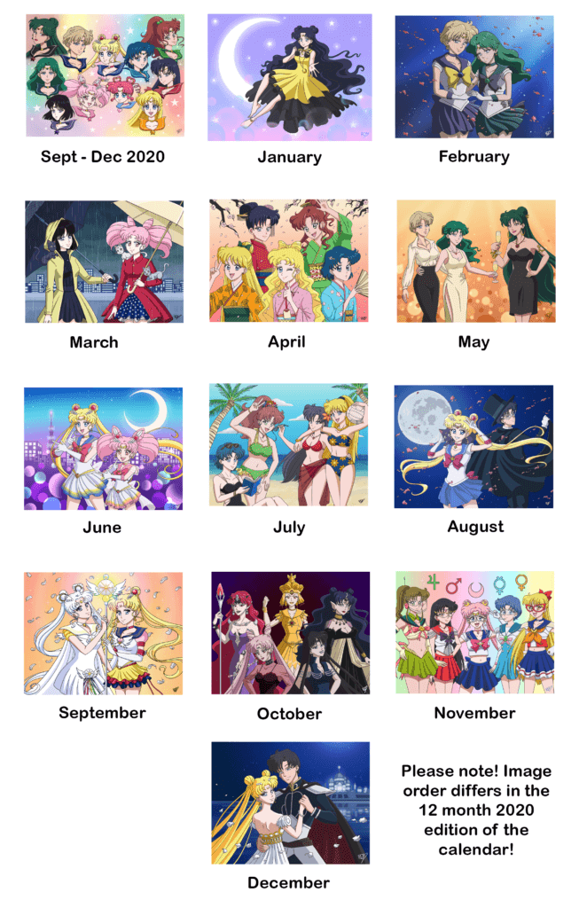 Sailor Moon Wall Calendar The Calendork