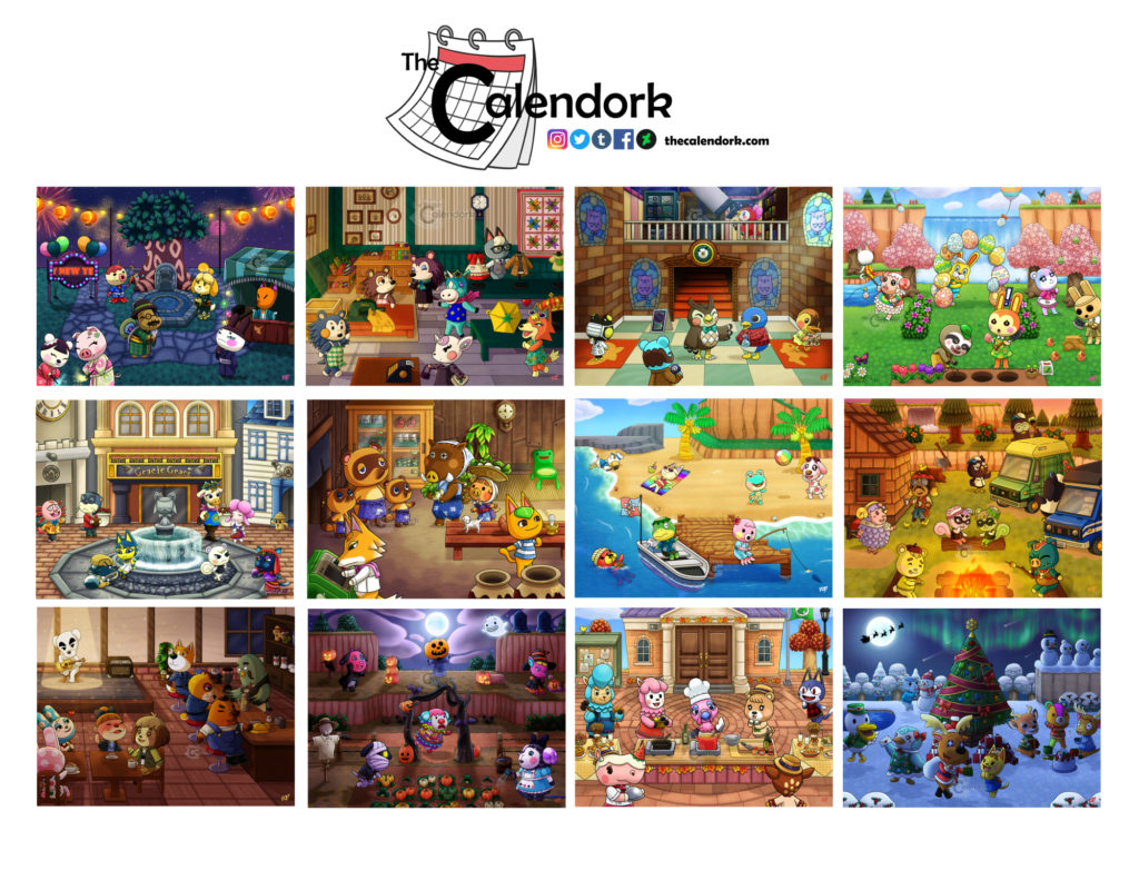 Animal Crossing Wall Calendar The Calendork