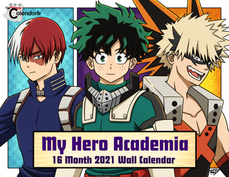 My Hero Academia Wall Calendar The Calendork