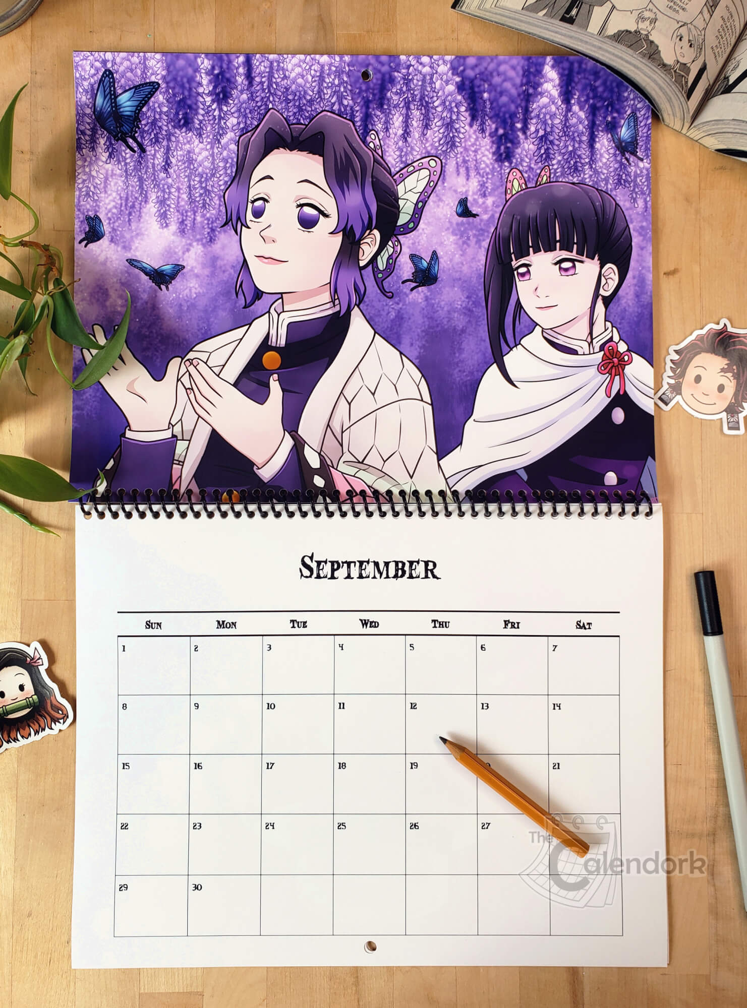 TV Anime Demon Slayer 2023 Wall Calendar Japan Anime ENSKY 1129Y