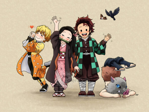 DS Chibis Art Print
