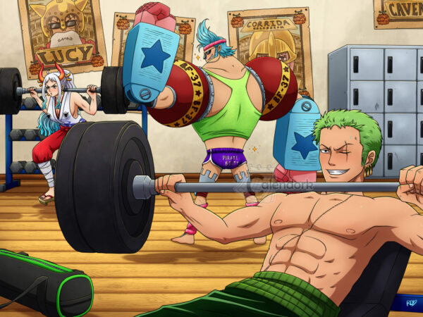 Straw Hat Gym Day Print