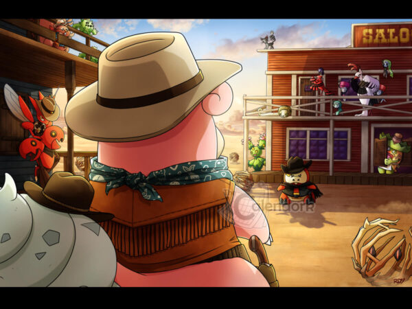 Poké-Wild West Print