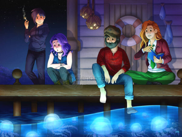 Moonlight Jellies Print