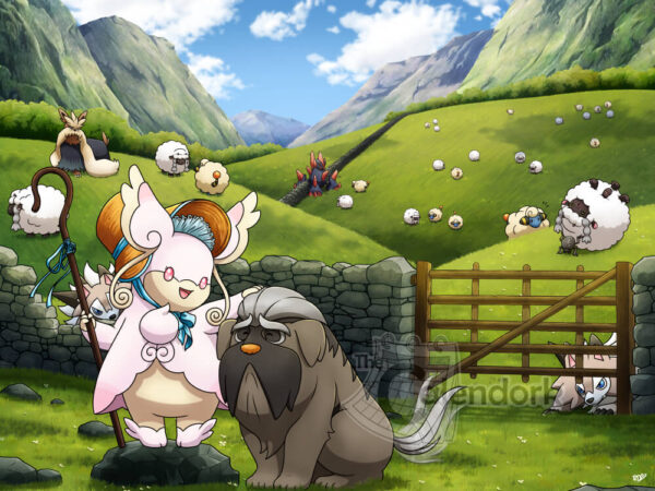 Little Bo-Audino and All Her Sheep Print