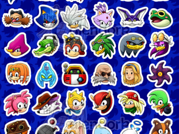Sonic Character Sticker Sheet
