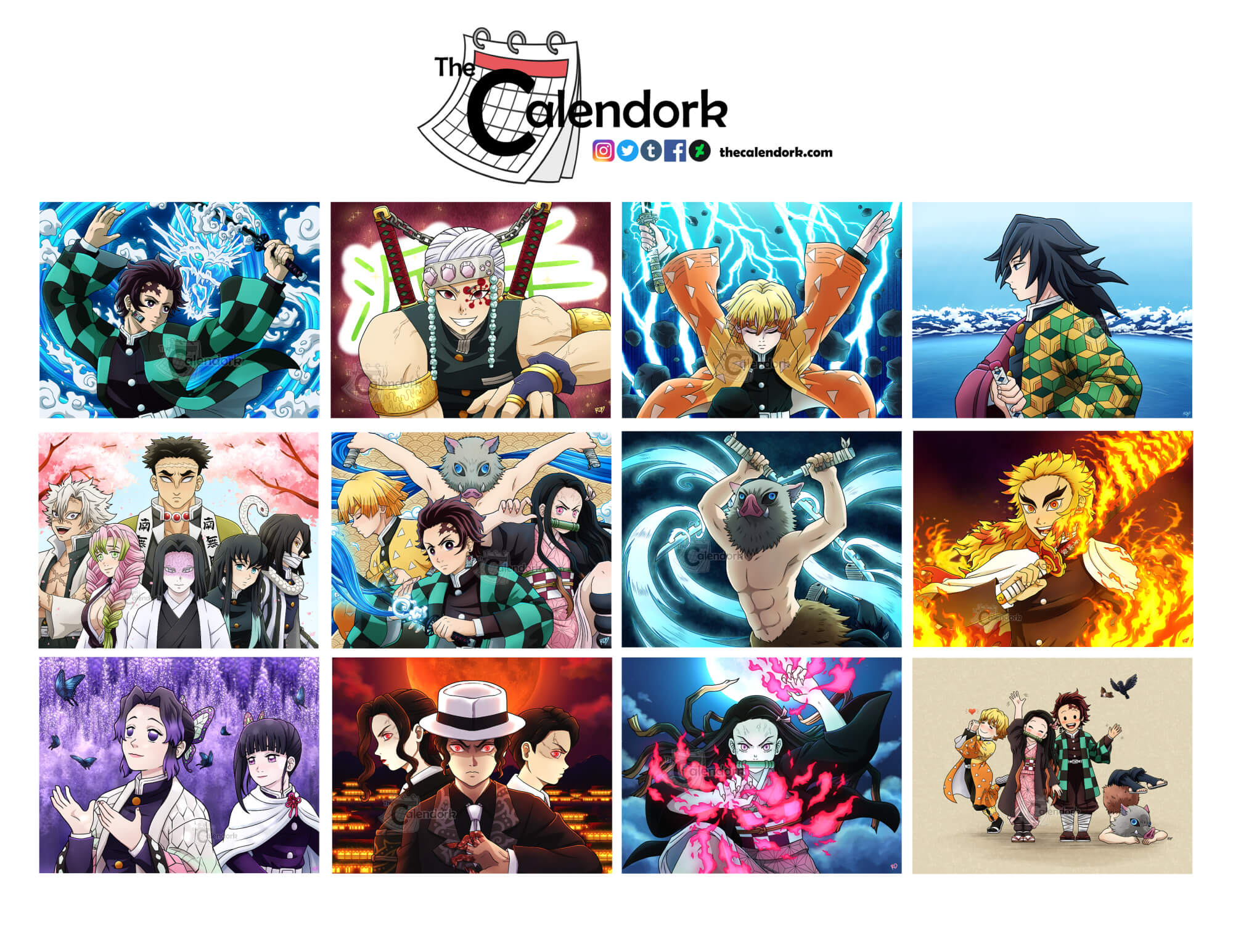 2027 Demon Slayer Wall Calendar - Image 2
