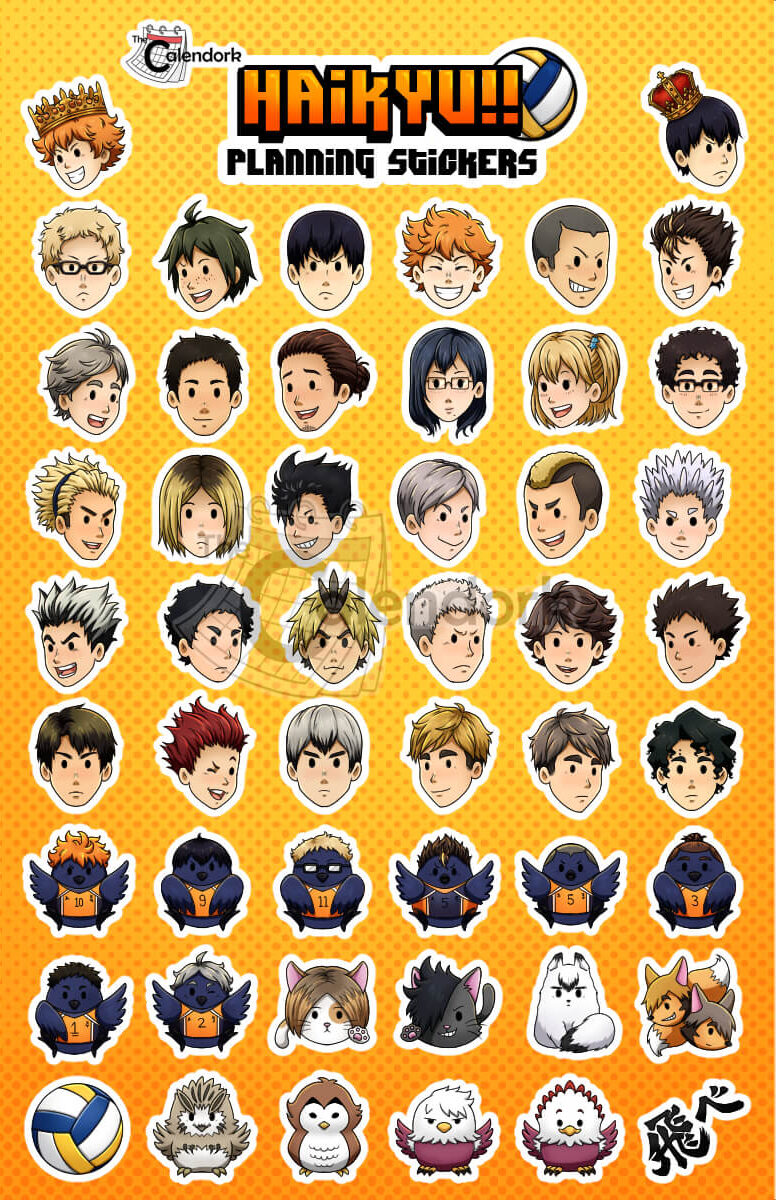 Haikyu!! Character Sticker Sheet