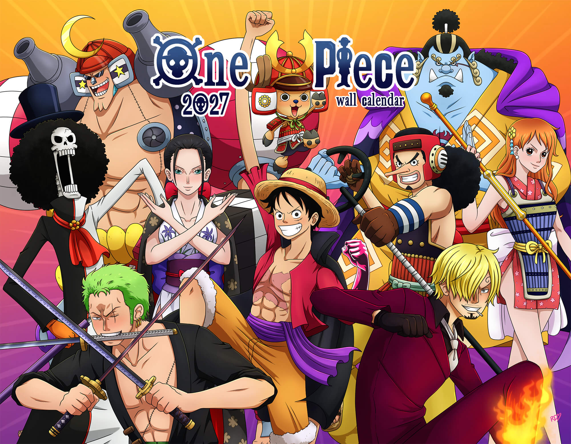 2027 One Piece Wall Calendar