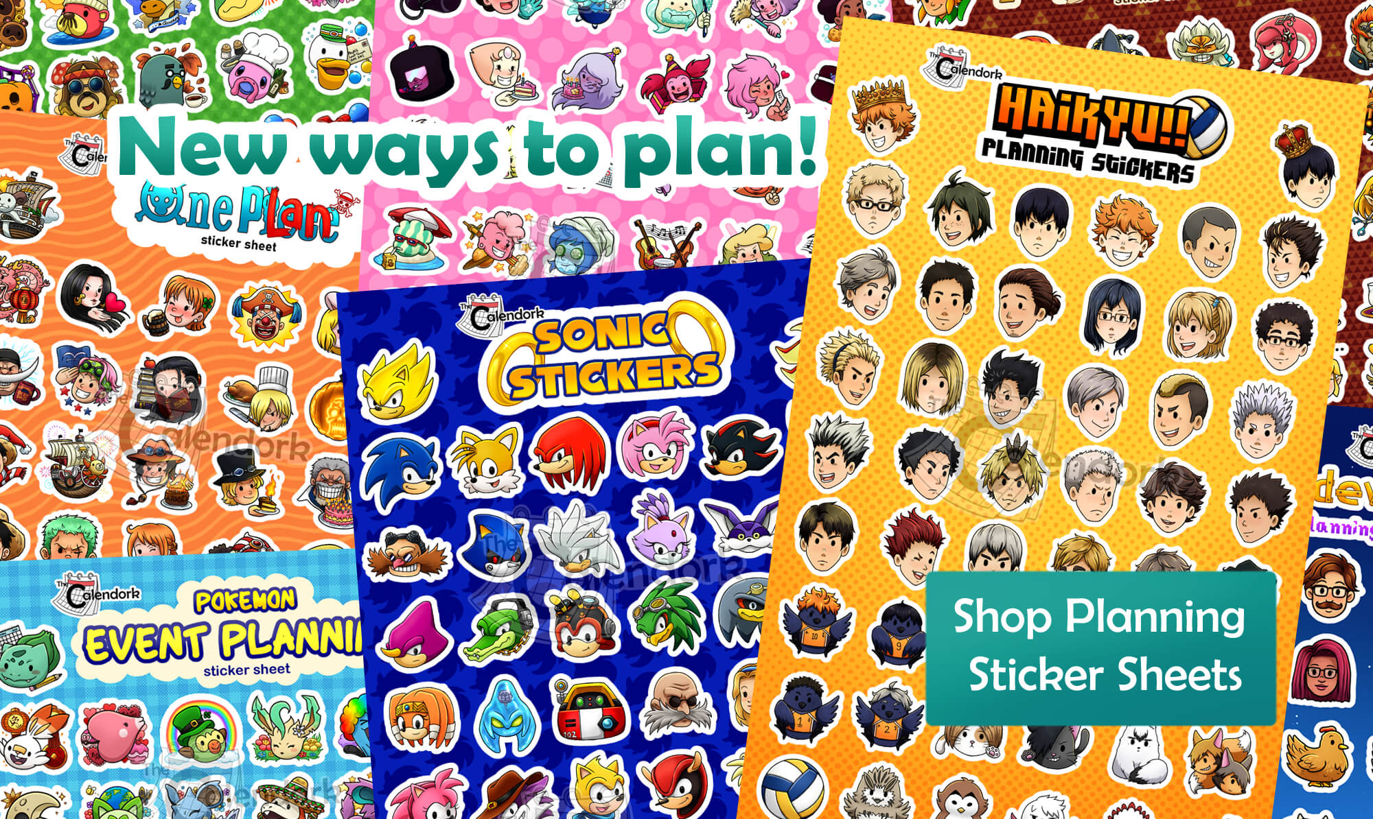 One Piece Sticker Sheet | Legend of Zelda Sticker Sheet | Steven Universe Sticker Sheet | Pokémon Sticker Sheet | Animal Crossing Sticker Sheet
