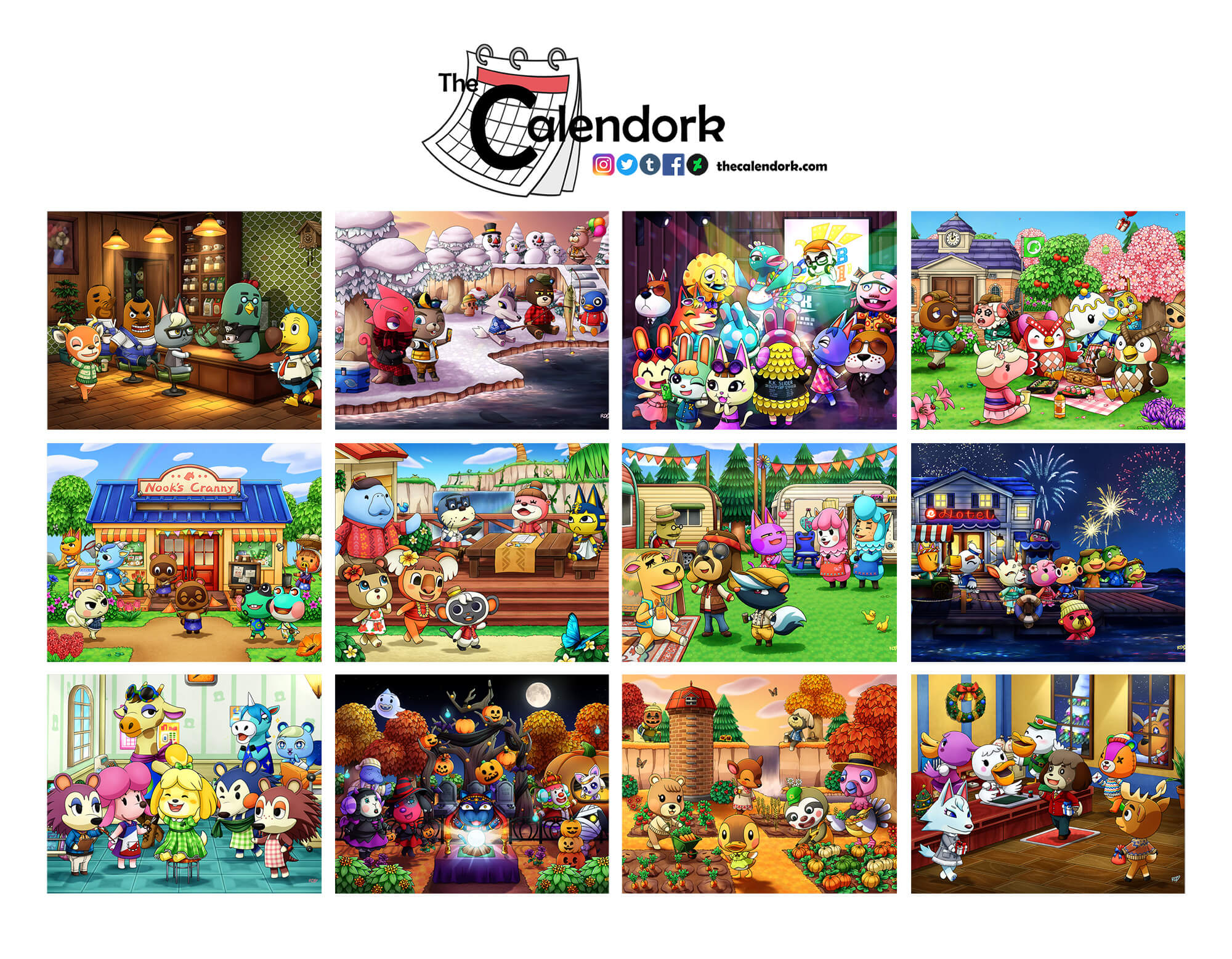 2027 Animal Crossing Wall Calendar - Image 2