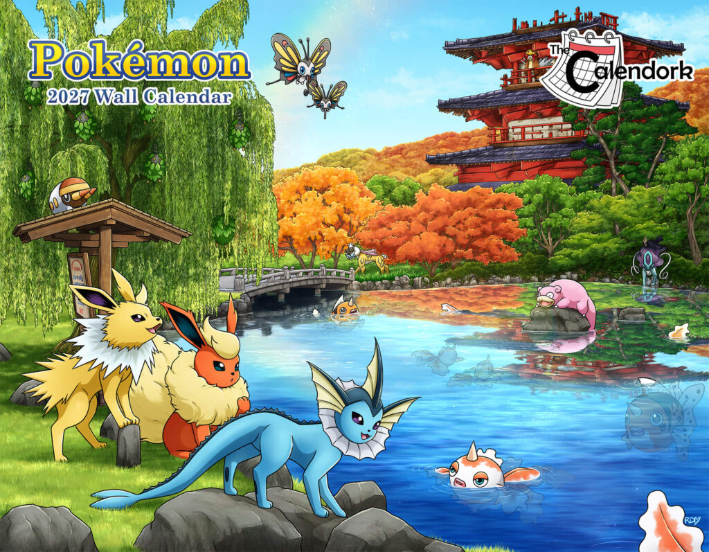 2027 Pokemon Wall Calendar