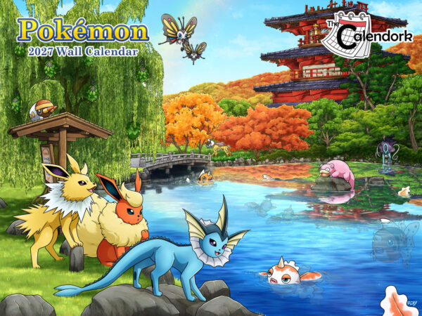 2027 Pokemon Wall Calendar